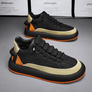 Klädskor män vulkaniserade sneakers skor tennis sport pu slip-on mix färg god kvalitet skateboarding promenadskor casual sko för hane 230825