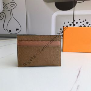 M62170 Toppkvalitativa män Klassiska avslappnade kreditkortshållare Cowhide Leather Ultra Slim Wallet Packet Bag For Mans Women QDSDW237P