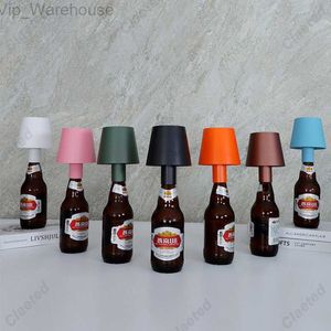 LED Wine Bottle Lamp Head Table Lamp Removable and Removable Portable Charging Decoration for Bar Cafe Atmosphere Night Light HKD230824