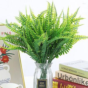 Dekorative Blumen, 1 Stück, künstliche Pflanze, persische Farnblätter, Raumdekoration, gefälschtes Kunststoffblatt, Gras, Zuhause, Hochzeit, Party, Tisch, Balkon, Dekoration