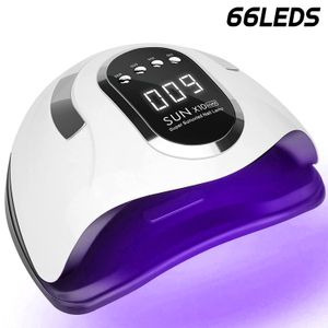 Secadores de unhas Sun X10 Max UV LED Lâmpada para secagem rápida Gel 66LEDS Secador Polonês Uso Doméstico Gelo com Sensor Automático Manicure Salon 230825