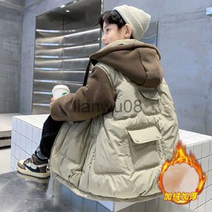 Down Coat Boys Thick Warm Coat Winter Big Kids Padded Cotton Clothes 30 Plus Velvet Outerwear Children Hooded Parka Jacket Snowsuit x0825