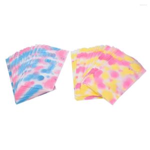 Baking Moulds 100Pcs Fashion Multicolour Dot Cookies Packaging Bag Cellophane Flat Pastry Bags Perfect For Holding Sweets Etc.