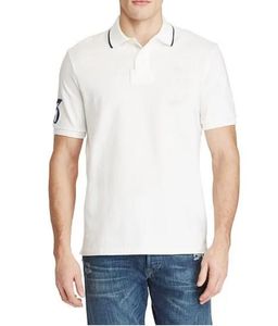 2023 sommer Neue angekommene klassische mode Kurzarm große pferd Polo männer T-Shirt Blau Patchwork Drop verschiffen