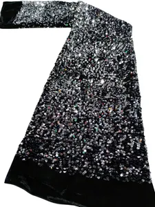Paljetter flanellette 5 meter spets tyg afrikanska klänningar för kvinnor sammet födelsedagsfest nigeriansk lady tyg textil kväll kvinnlig kostym hög kvalitet 2023 yq-2017