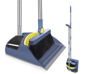 Handpush Sweepers Hibaby Broom och Dustpan Set For Home with Long Handle 55 