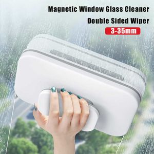 Magnetiska fönsterrengörare 345mm renare dubbla sidor torkare glasborste för tvätt av fönster utanför hushållsrengöringsverktyget 230825