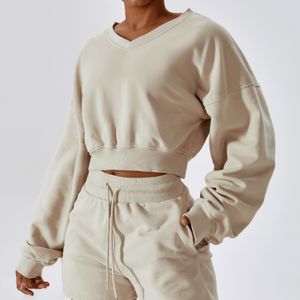 lu Set da donna a due pezzi maglione e pantaloni sportivi corti Set casual autunno felpa femminile pantaloni tuta completo