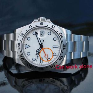 2 Wybór kolorów 42 mm 2813 Ruch z Azją 2813 Zmodyfikowany Eksplorator White Dial Black II Men Watch Watch322p