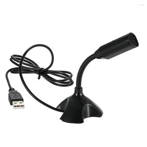 Mikrofony USB Mikrofon stacjonarny 360 ° Regulowane wsparcie głosowe Chating Recoring Mic na PC z portem