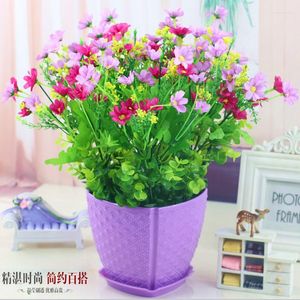 Dekorativa blommor cymbidiumhoppning Simulering Flower Bonsai Set Artificial Daisy Living Room Table Decoration Inomhus inomhus