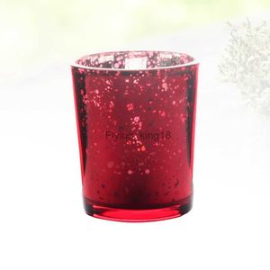 Candelieri in tazza di vetro 3 pezzi galvanica supporto colorato romantico (rosso) HKD230825