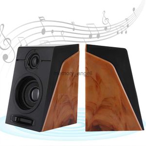 Heavy Bass Computer Speaker Sound Subwoofer with Non-slide Mat USB2 0 Wood Texture Active Audio Color Matching HKD230825