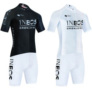 New 2024 INEOS Cycling Jersey Bike Shorts Set Men Women UAE TEAM Quick Dry Pro Ciclismo Maillot Jersey 20D Bibs pants Clothing