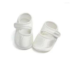 First Walkers Baby Girl Christening White Shoes Born Baptism Princess Casual Soft Soled Solid Color For 3M 4M 5M