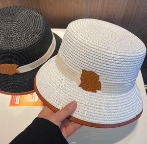 Top Flat Bucket Hats Straw Hat Sun-Proof Sun Hats Korean Style Women's