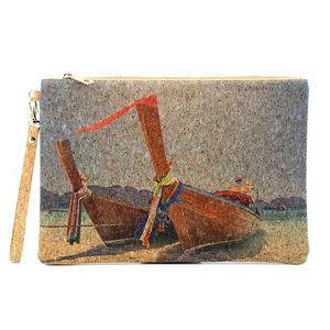 Evening Bags Natural Portugal Cork Handbag Clutch Sea Beach Boat Wooden Purse 230824