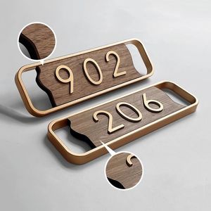 Garden Decorations Custom Signs Doorplates Self-adhesive Acrylic House Numbers Address Plates Customized Door Number Sticker For Apartment Mailbox 230824