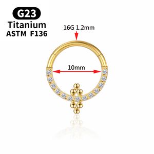 Septum Industrials Piercing Clicker Ladies Sexy Cartilage Daith Helix Titanium Tragus Body Jewelry Zircon Earrings