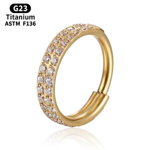 Piercing de titânio septo dobradiça segmento g23 cartilagem cristal nariz anéis argola tragus brincos feminino hélice industrial