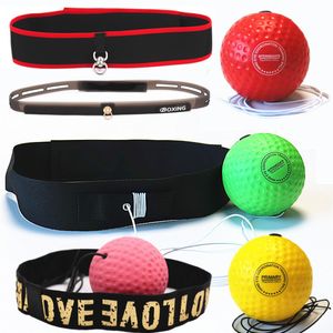 Punching Balls Boxing Reflex Ball Head Band Headmounted Speed Sanda Combat Training Equipment with Bungee Cord 20g PU Foam 230824