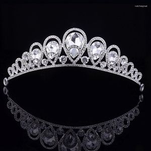 Fermagli per capelli Accessori da sposa da sposa Strass Cristallo Bling Diademi Gioielli Feste Celebrazioni Corona C41