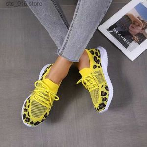 2024 and New Leopard Fashion Dress Spring Summer Print Mesh Breathable Vulcanized Women's Casual Cross Lace Outdoor Sports Shoes T230826 737