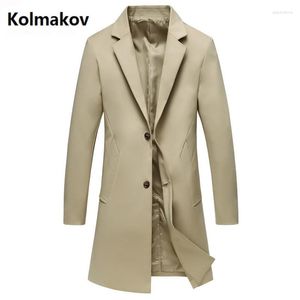 Men's Trench Coats Spring 2024 Windswear Jacket Leisure Business Mens Classic Fashion Single-row Button