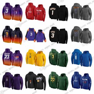 Diy Custom Man Paul Sweatshirt Basketball Hoodies Durant Booker Ayton Payne Bazley Craig Okogie Shamet Lee All-Star Team City Pullover Hoodie Spotlight Hoodie