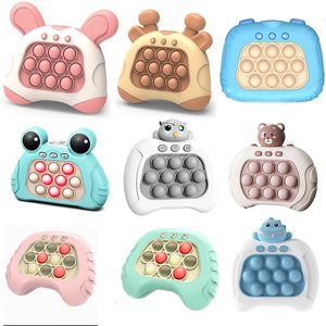 Brinquedo de descompressão bolha pop push fidget brinquedos crianças handheld jogo de imprensa rápida adulto espremer alívio de estresse sensorial light-up whac-a-mole brinquedos 230825