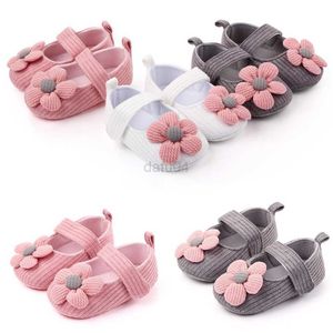 أول أحذية للمشاة Baby Girls for Newborn Spring Autumn Big Flower Infant Toddler Soft Sole Sole Anti-Slip Crib Shoes L0826