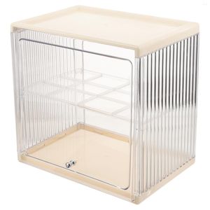 Plates Bread Bin Countertop Storage Container Organizer Kitchen Household Holder Plastic Containers Clear