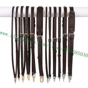 Bag Parts Accessories Top Quality Coffee Brown Smooth Calf Leather Strap For Designer Handbag Duffle Purse Shoulder Carry Belt Replacement 230823