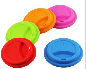 Other Drinkware 100pcs/lot 9cm Reusable Silicone Coffee Milk Cup Mug Lid Cover bottle lids For other material cups 230825