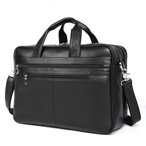 Laptop Bags High Quality Leather Briefcase Bag For Man Travelling Business Genuine SuitCase Commute Big Capacity 230823