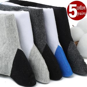 Men's Socks 5Pairs Men Bamboo Fiber Summer Autumn Male Designer Breathable Cotton Soft Sports Sock Deodorant High Quality Ankle