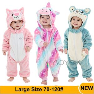 Rompers Baby Rompers Winter Kigurumi Cat Costumes For Girls Boys Toddler Animal Jumpsuit Spädbarnskläder Pyjamas Kids Overalls Ropa Bebes 230825