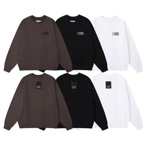 Mens Hoodies Sweatshirts margiela spring and fall couple mm6 embroidered numbers handmade four corner label loose round neck men women sweatshirt 230825