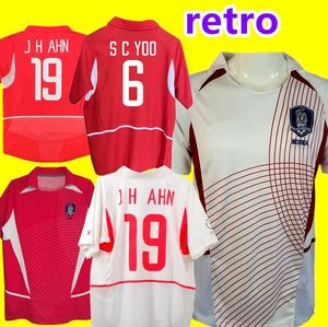 2002 Sydkorea Retro Soccer Jersey C G Song Ahn Jung-Hwan M B Hong Park Ji-Sung T Y Kim Vintage Classic Football Shirt 8888