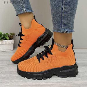Lace-Up Sneakers Mesh Dress Women Breathable Rimocy Platform Non-Slip Ladies Sports Mix Color Outdoor Casual Flat Shoes Woman T230826 437
