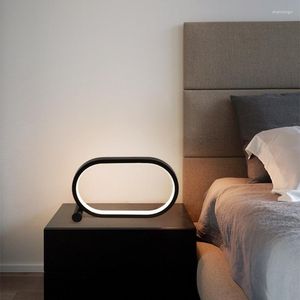 Lâmpadas de mesa moderna e minimalista led luzes de leitura usb colorido regulável estudo quarto cabeceira decoração interior iluminação