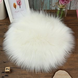 Carpets 3030CM Soft Artificial Sheepskin Rug Chair Cover Bedroom Mat Wool Warm Hairy Carpet Seat Textil Fur Area Rugs 230826