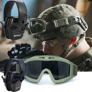 グルーミングセットEST Earmuffs Active Headphone for Electronic Hearding Protection Ear Protect Recortion Active Hunting Headphon 230825