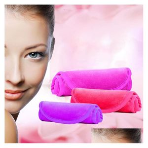 40X17Cm Makeup Towel Reusable Microfiber Women Facial Cloth Magic Face Skin Cleaning Wash Towels Home Textiles Drop Delivery Garden