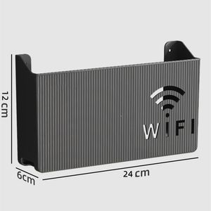 Storage Boxes Bins Wall mounted router box Office Media Decor Console Wifi Wireless storage boxes Rack Bracket Hangings Wall Shelf 230825