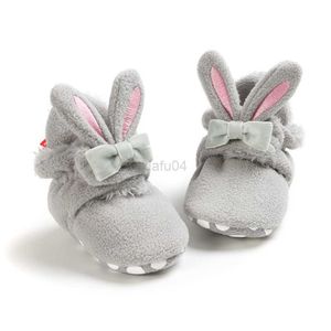 Erste Wanderer Booties Baby Socken Schuhe Mädchen Winter Warm Niedlichen Kaninchen Ohr Kleinkind Prewalkers Weiche Anti-rutsch Säugling Neugeborenen Krippe crl Schuhe L0826