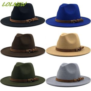 Wide Brim Hats Bucket Fedora Hat Felt Cap Ladies Trilby Chapeu Feminino Women Men Jazz Church Godfather Sombrero Caps 230825