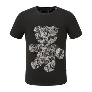 Designer PP Skull Diamond T-shirt Tiger Phillip Plain Men T-shirt Kort ärm Dollar Bear Brand Tee High Quality Skulls T Shirt Topps PP2118