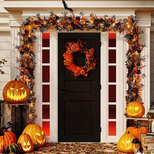 Decorative Flowers Wreaths Halloween Decoration Rattan Garland With Wedding Bridal Shower Home Party For Closet Stairway Door 230825