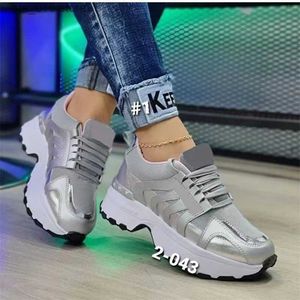 Women's Casual Dress 2024 Fashion New Comfortable Sports Lace-up Thick Soled Female Increase Vulcanized Shoes